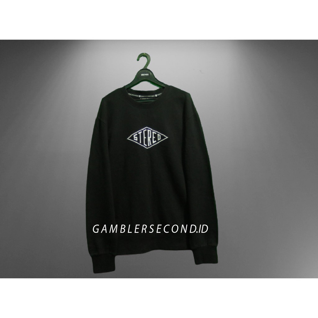 Crewneck StereoVinyls Black Size : XL(74x64)