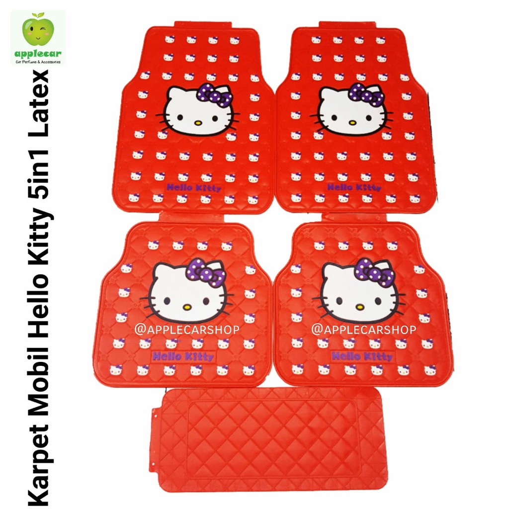 Karpet Mobil Hello Kitty Merah 5in1