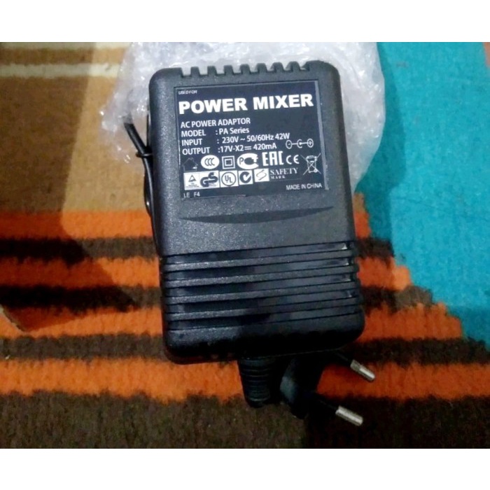Adaptor Yamaha MG Series 17V 420mA 3 PIN AC Power Supply Mixer Kualitas Bagus