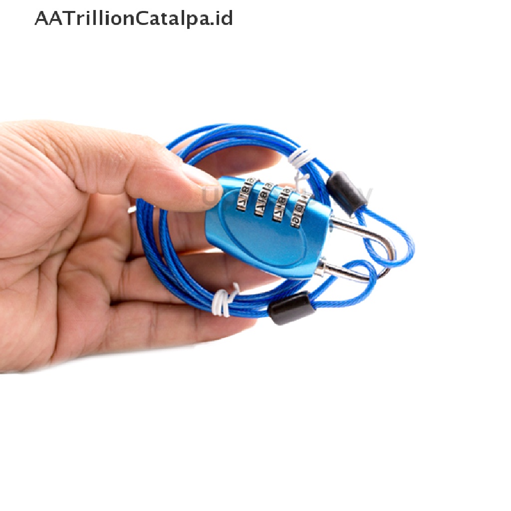 Aatrillioncatalpa Kunci Sepeda Model Kabel Kepang Bahan Baja Kuat Panjang 2m