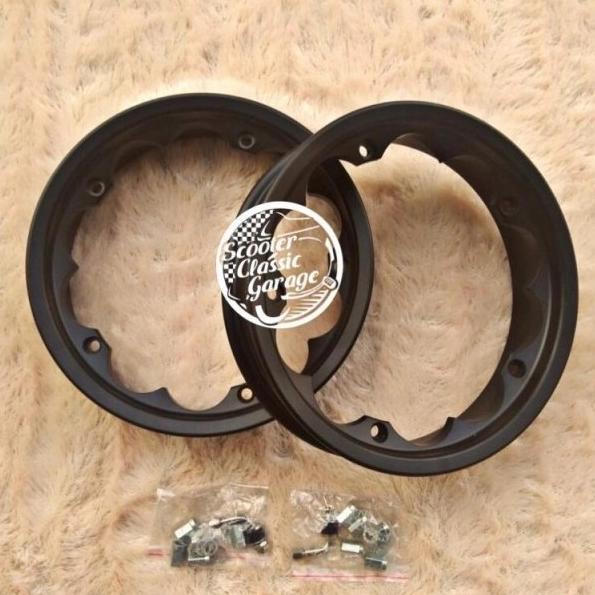 Paketan Pasang Velg Vespa Vrx Black Dan Ban Mizzle Ring 10
