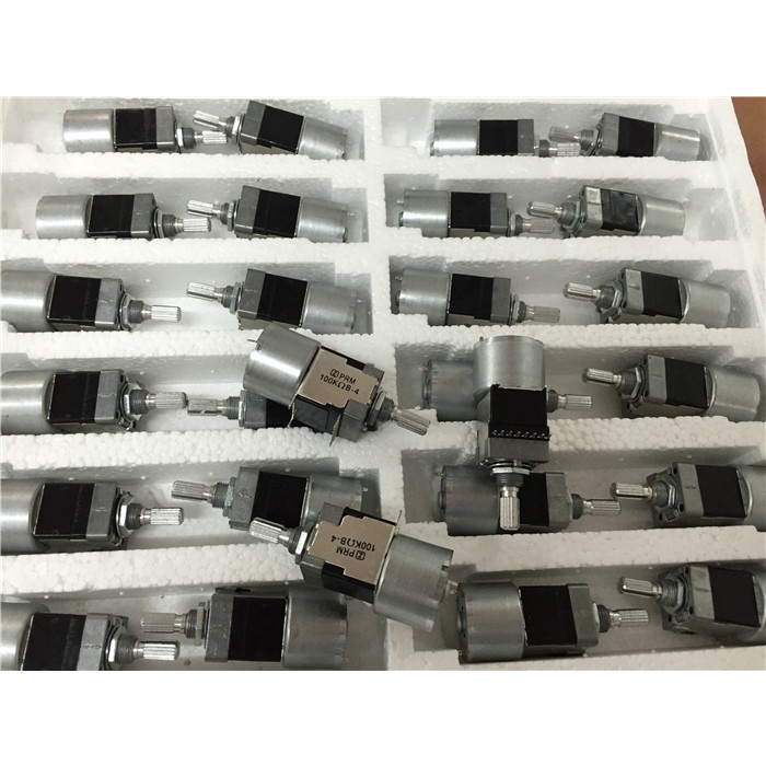 5pcs Potentiometer WHE1615 100KB-4 Domestik Made Z Satu Baris 8 Pin Double Dengan Motor B100K-4 Axis 20MM