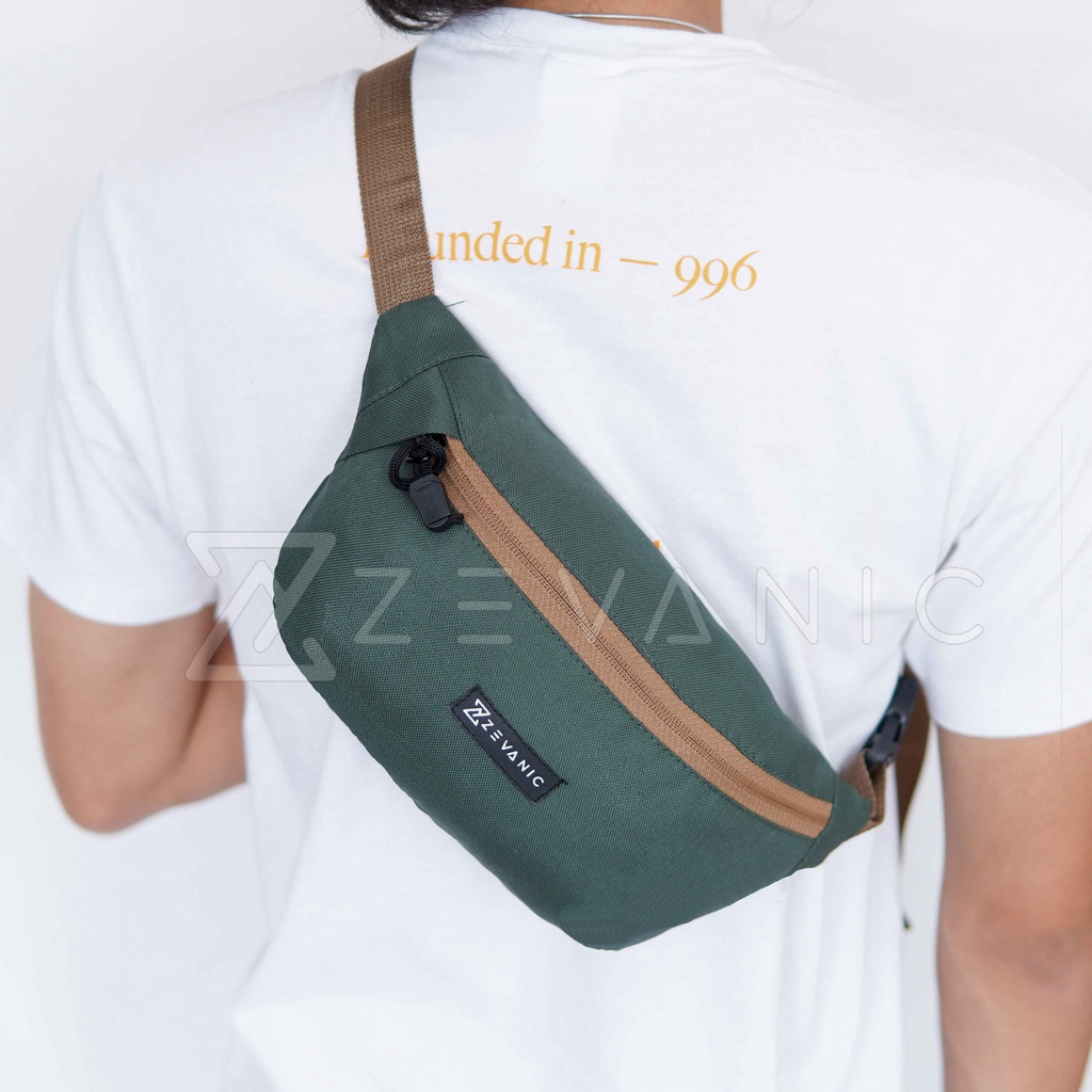 Waistbag / Waisbag / Waitsbag / Alvin Tas Pinggang Pria Trendy Bahan Cordura Premium  | Devva.Id