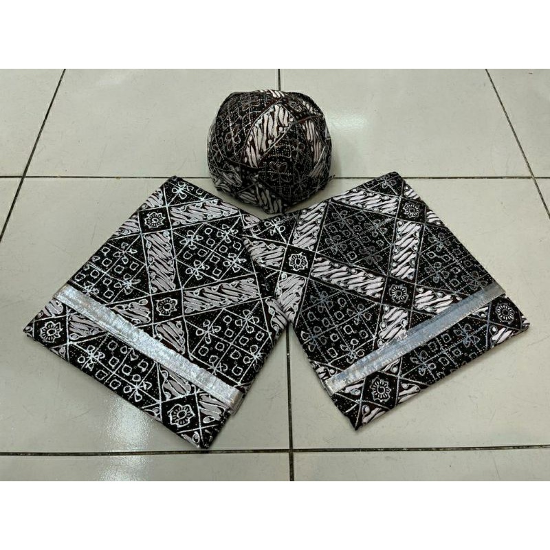 Kain batik pengantin prada/kain pengantin/blangkon