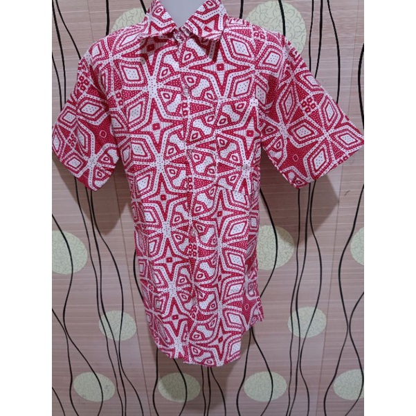 BAJU BATIK SEKOLAH TANGAN PENDEK