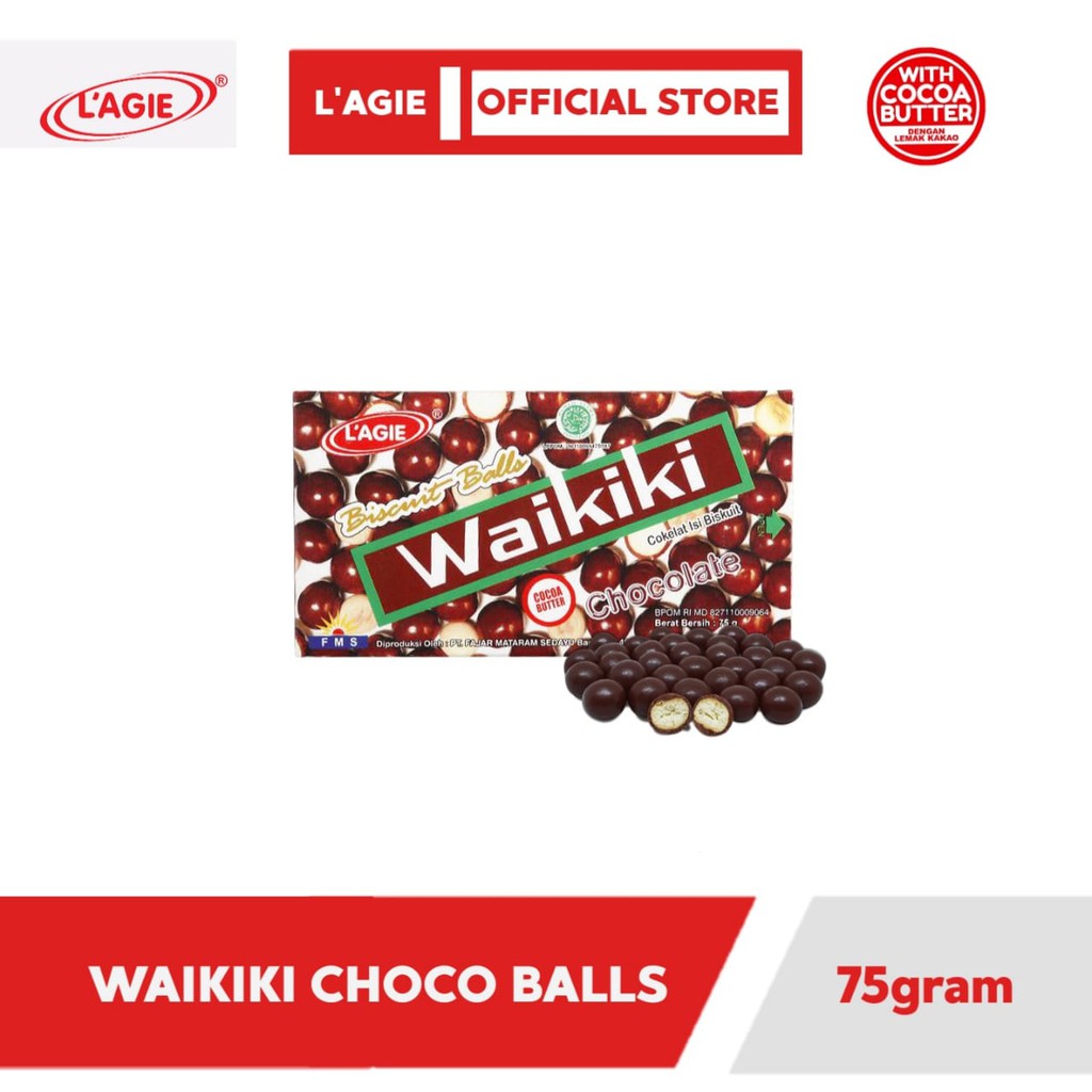 

Lagie Coklat Biskuit Waikiki 75gr