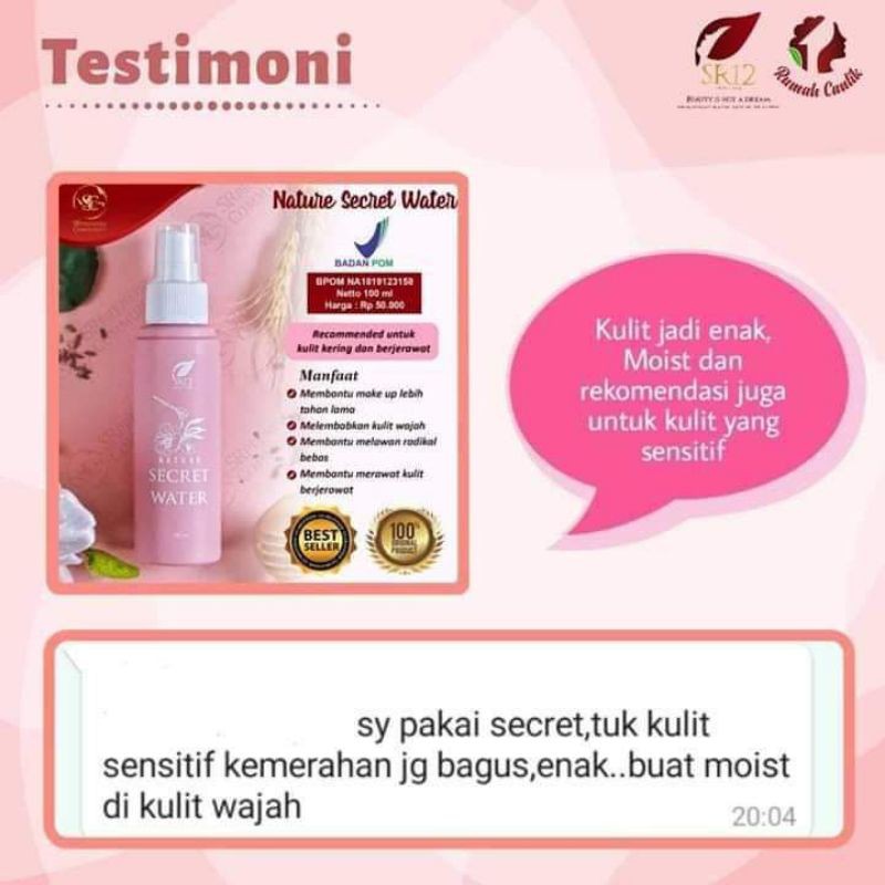 SETTING SPRAY MAKE UP NATURE ROSE WATER SR12  FACIAL SPRAY MAKE UP UNTUK TAHAN LAMA MENCEGAH EYESHADOW FALLOUT MENUTRISI KULIT WAJAH MENJADI LEMBAB