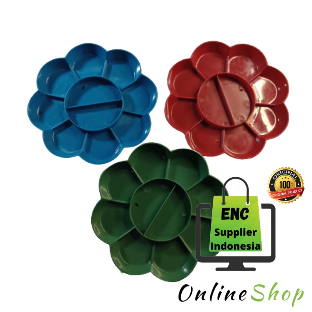 

1 buah Pallet cat air bunga palet tempat cat air piring plastik per pcs - enc.sup