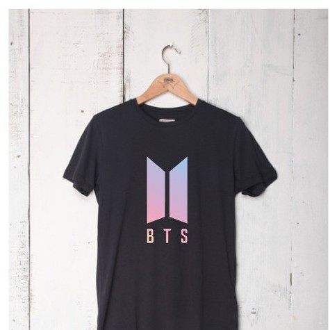 Kaos Tshirt Baju Combed 30S Distro BTS Bangtan Boys LOGO WARNA