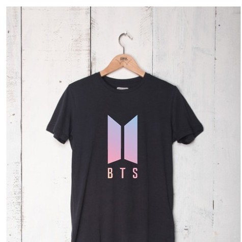 Kaos Tshirt Baju Combed 30S Distro BTS Bangtan Boys LOGO WARNA