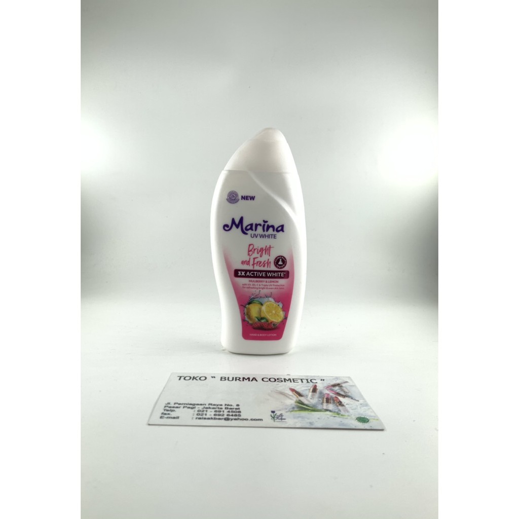 MARINA HAND &amp; BODY LOTION UV WHITE BRIGHT &amp; FRESH 92 ML