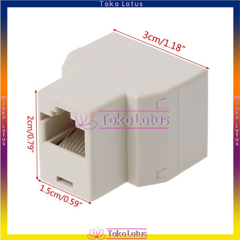 Barel 10PCS RJ 45 SINGLE /DOUBLE CABANG - barel UTP RJ45 Single/Double LAN Konektor [COD]