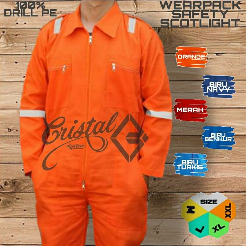 Grosir Wearpack safety scotlight / katelpak safety / seragam kerja proyek / baju bengkel