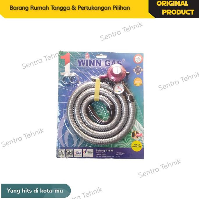 Winn Gas Regulator Dan Selang Kompor Gas 1,8 Meter