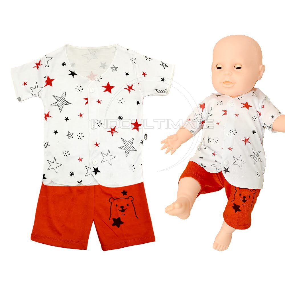 Diskon 7.7 Baju Bayi Setelan Pendek 0-3bulan Pakaian Bayi Baju Anak Baju Celana Kaos Baby Newborn SBJ-S11 / SBJ-S12