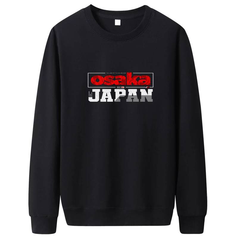 Osaka Crewneck Sweater Pria Fleece Size M - XXL