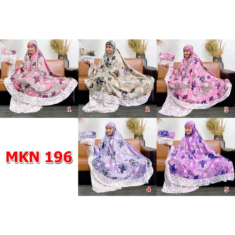 Mukena Dewasa Jumbo Katun Rayon Mukena Wanita Motif Kuncup Bunga Alat Sholat MKN196