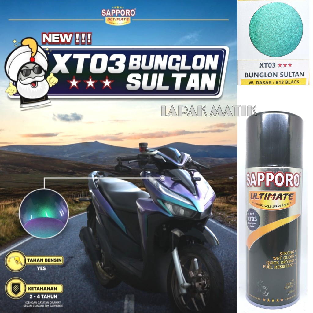 Pilok Sapporo Ultimate BUNGLON SULTAN XT03 400ML blue violet