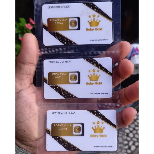Emas BABY GOLD 0,005 gr Murni 24K 99% Original