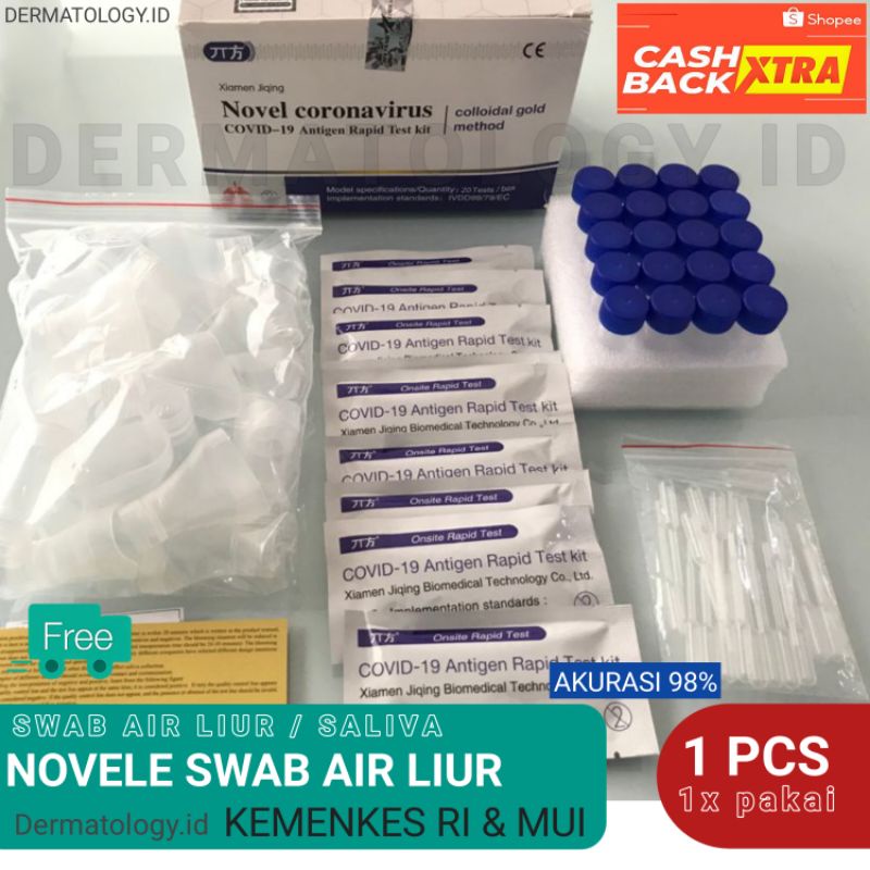 Jual Test Saliva Air Liur Swab Tes Antigen Mandiri Lungene Rapid Test ...