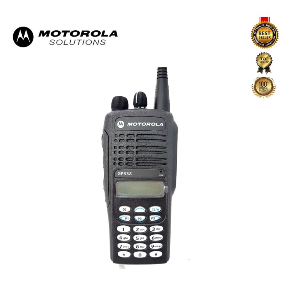 HANDY TALKY MOTOROLA GP 338 UHF 403-470 MHZ NEW GARANSI RESMI POSTEL