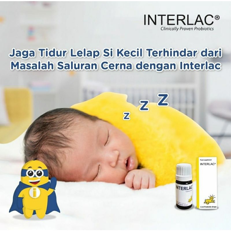 INTERLAC Probiotic Drops 5ml Probiotik Bayi Obat Diare Bayi Interlact