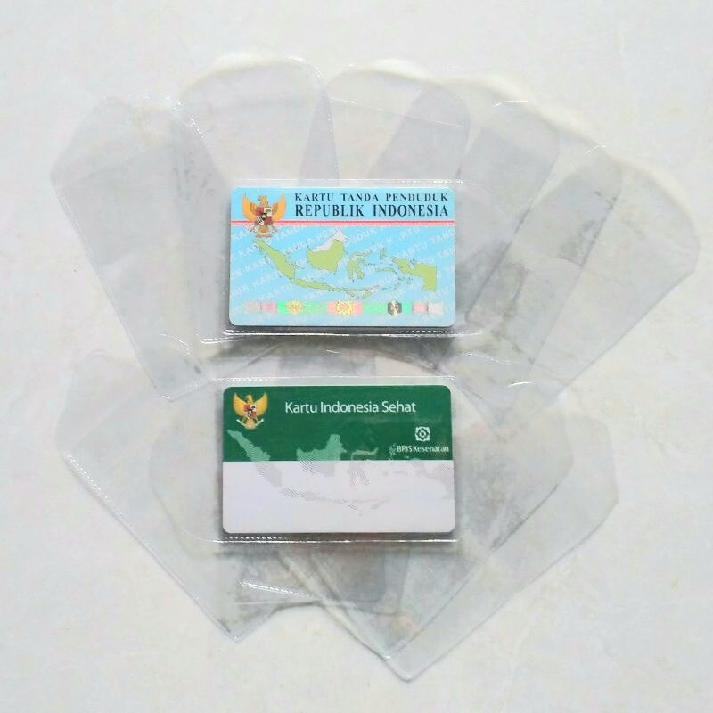 PLASTIK COVER MIKA SARUNG PELINDUNG KARTU ID CART KTP ATM BENING TRANSPARAN