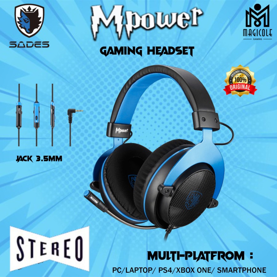 Sades MPower Multiplatsform Gaming Headset
