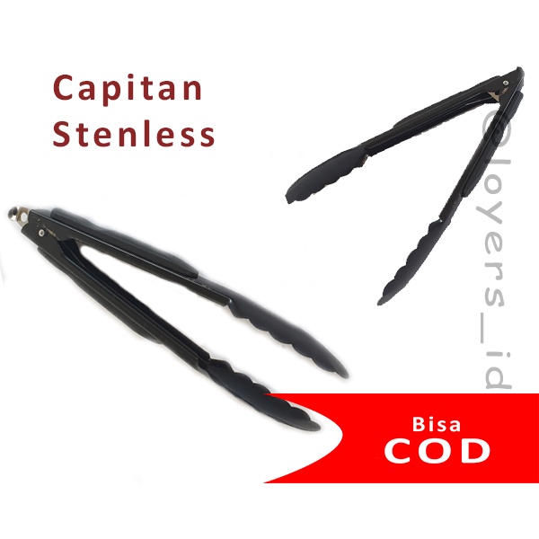 Capitan gorengan hitam bahan stainless