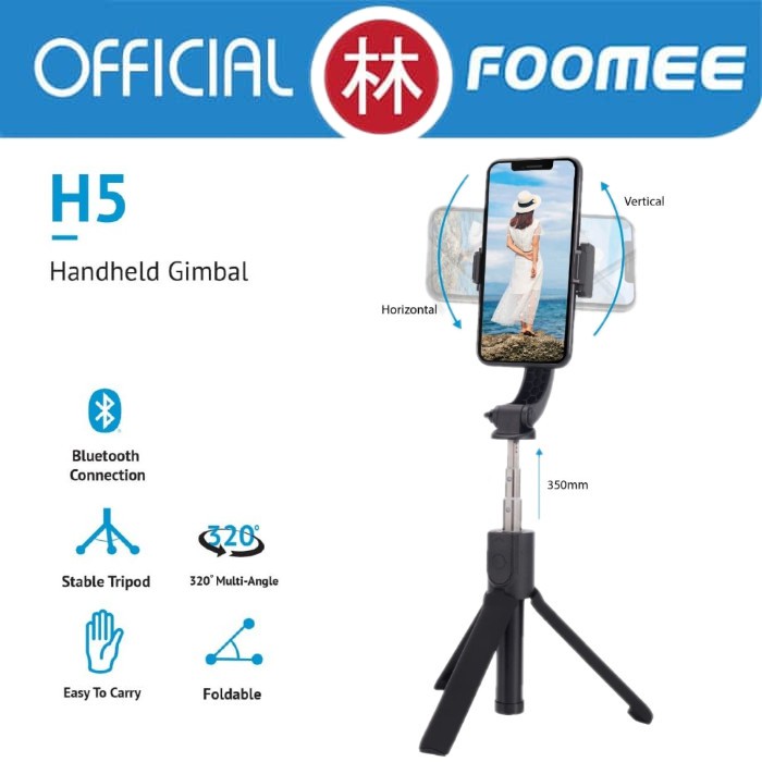 Foomee H5 Handheld Gimbal Stabilizer Smartphone MultiFungsi