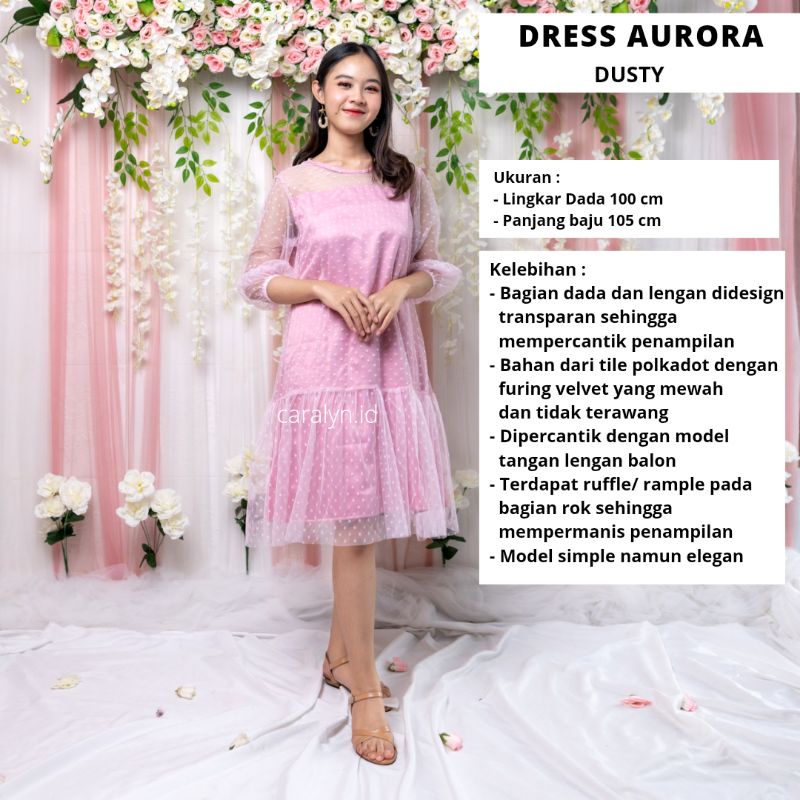 DRESS KONDANGAN WEDDING DRESS WANITA BRUKAT TERBARU AURORA