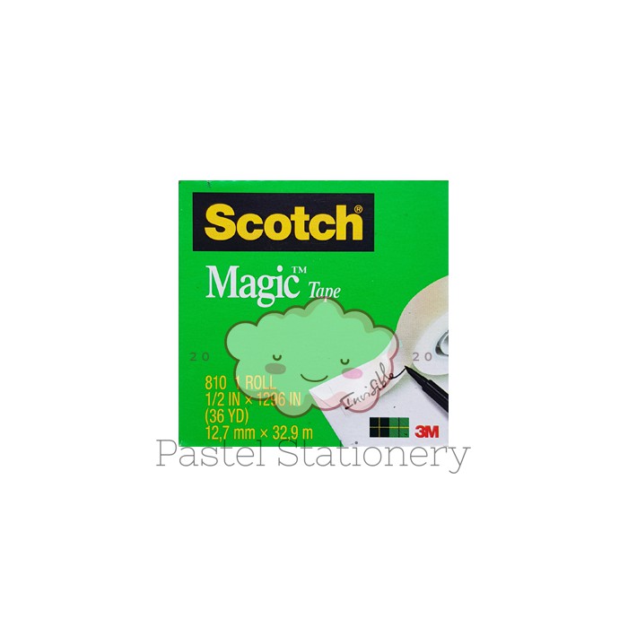 

Scotch Magic Tape 3M 810 Invisible 1/2 Inch - Solasi 12mm Bisa Ditulis