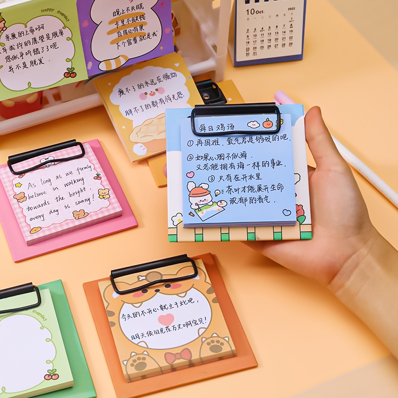 30 Lembar Memo Pad Mini Motif Kartun Lucu Dengan Papan Tulis