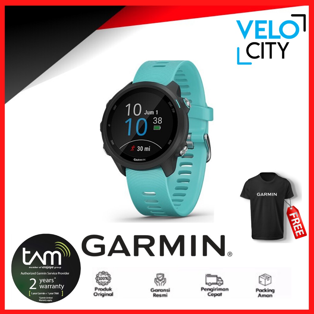 Garmin Forerunner 245 Music Aqua - Tam 2 Tahun