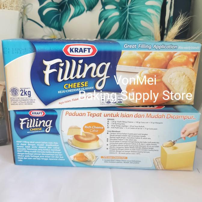 

KRAFT Keju Cheddar Filling Cheddar Cheese untuk Filling EnakWangi 2 kg