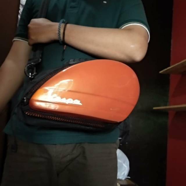 vesbag vespabag tas vespa tas tepong slingbag orange