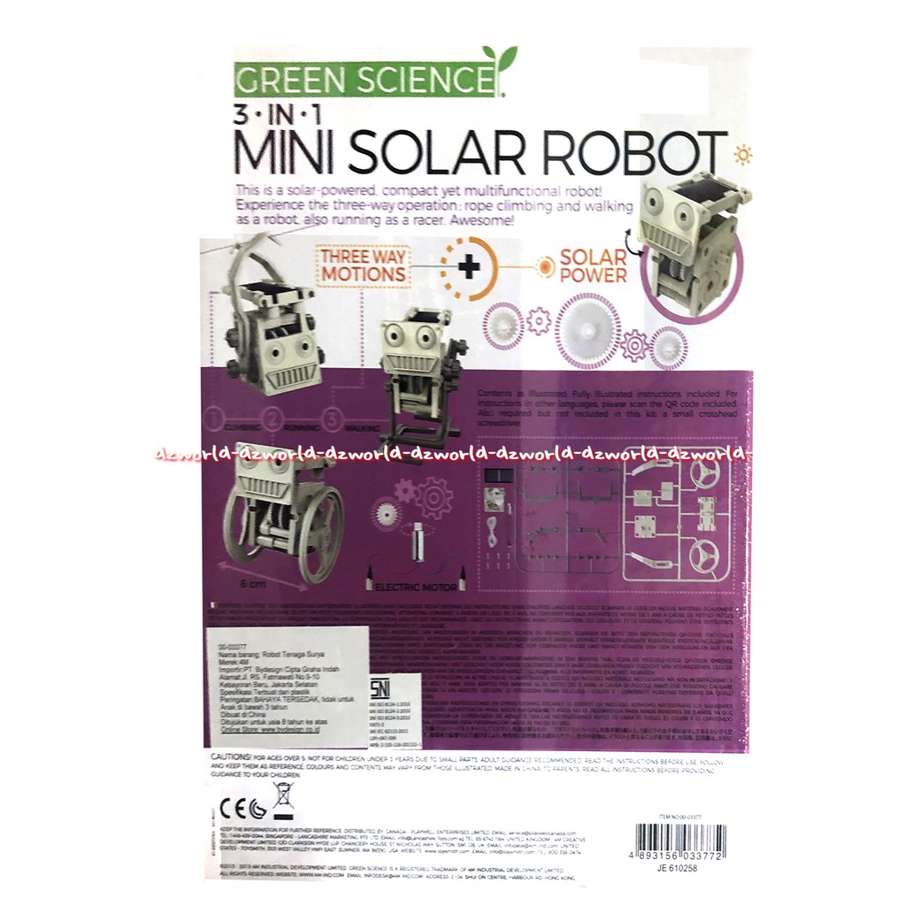 Eco Engineering 3in1 Mini Solar Robot membuat robot bertenaga surya dan ramah lingkungan