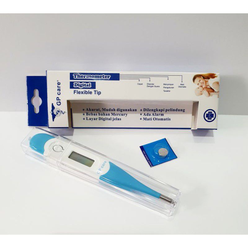 Termometer GP Care Thermometer Standar Tip / Fleksibel Lentur Keras Alat Ukur Suhu Badan Tubuh Bayi 