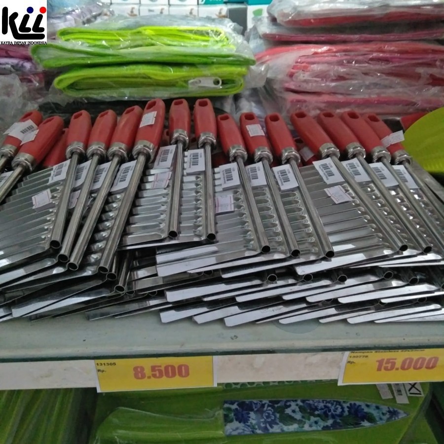 Pisau Buah Gelombang - Pisau Kentang Wortel - Pisau Gerigi Stainless