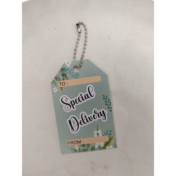 

Hang tag special delivery