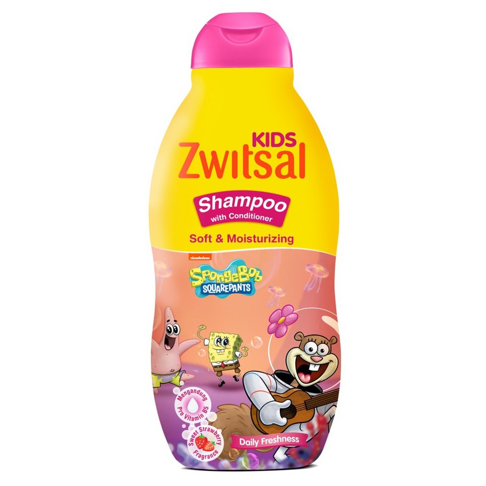 Zwitsal Kids Shampoo Soft &amp; Moisturizing Pink 180ml