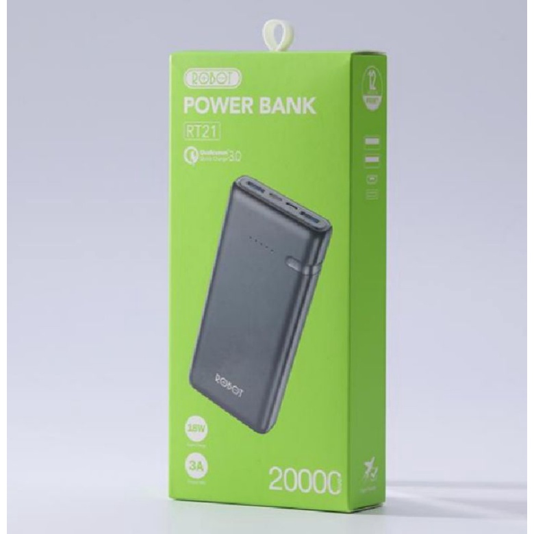 PowerBank ROBOT RT21 Black. 20000mah