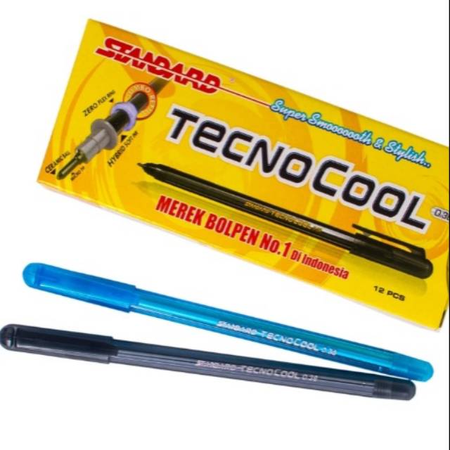 

Pulpen Standard Tecnocool 0,38 mm Warna Biru Original
