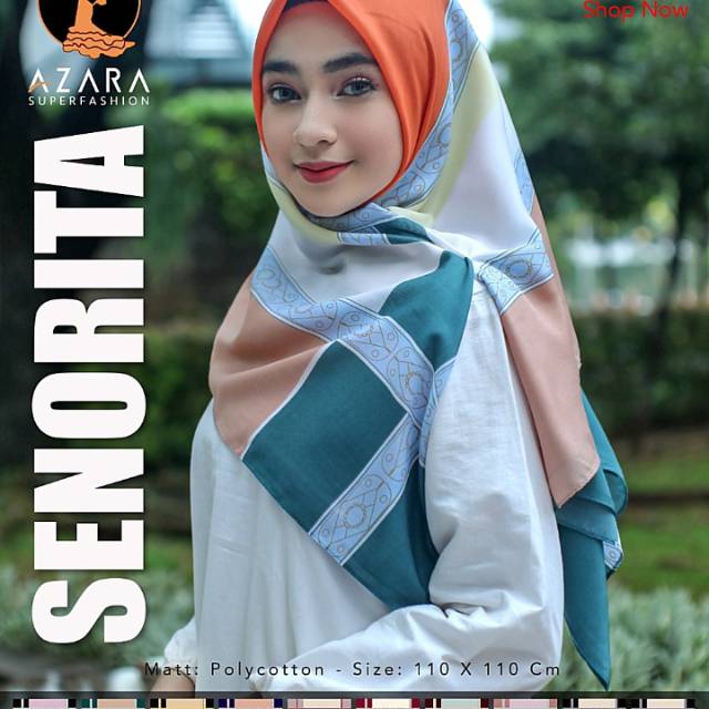 Kerudung katun segi empat merk azara
