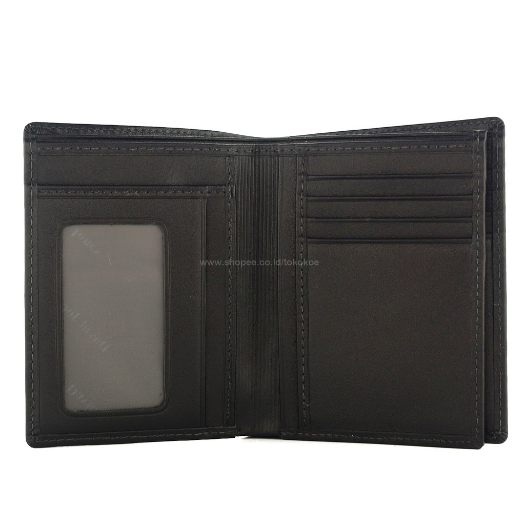 TOKOKOE - Dompet Pria model Berdiri bahan Kulit Premium Dompet Lipat - David Jones 5101 Black