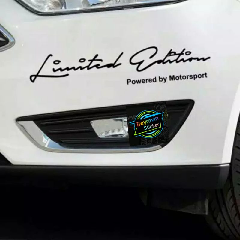 STICKER LIMITED EDITION POWERED BY MOTORSPORT MOTOR MOBIL CUTTING