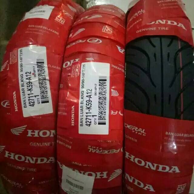 BAN LUAR BELAKANG MOTOR VARIO 125 VARIO 150 FEDERAL 90 90 14 TUBLES AHM