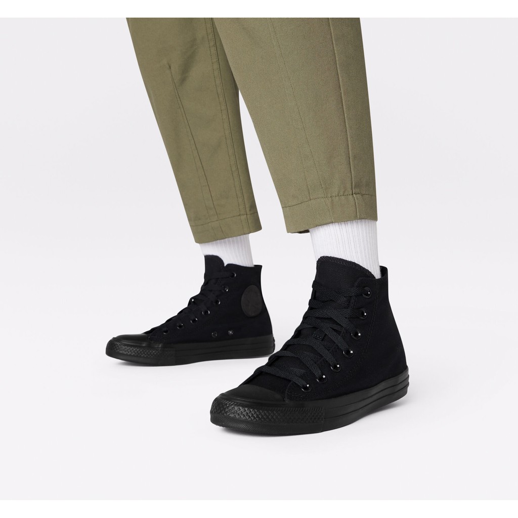 Sepatu Sneakers - CONVERSE CT AS Canvas Hi / Mono Black [1W881 / M3310C] - Original