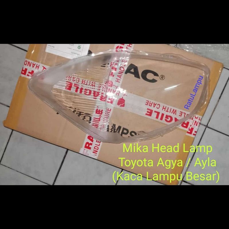 Mika Headlamp Toyota Agya atau Ayla (kaca lampu besar)  kaca lampu depan Toyota Agya / Ayla Mica Hea