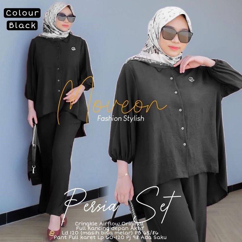 Persia set airflow crinkle premium XXL XXXL setelan terbaru terlaris